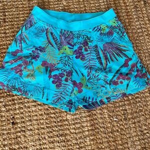 FRESH PRODUCE Blue & Purple pull on Cotton Shorts Vibrant Luna style
Sz L